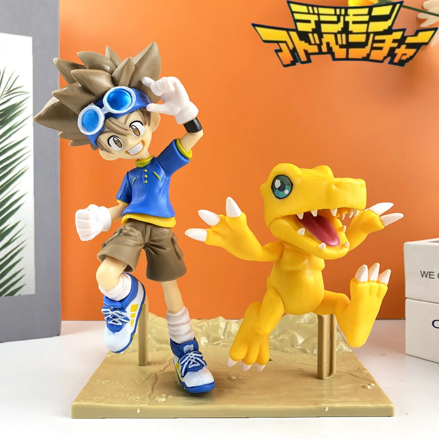 Anime Digimon Adventure Figurka Yagami Taichi Figurka Agumon Figurki akcji Zestaw ozdób na biurko Kolekcja zabawek Statuetka Model Zabawka Prezent