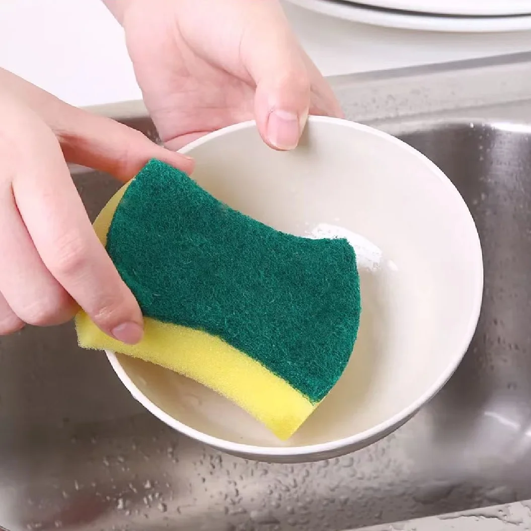 

Набор губок-скребков для мытья посуды (5/10 шт.), двусторонние чистящие губки для кухонных принадлежностей