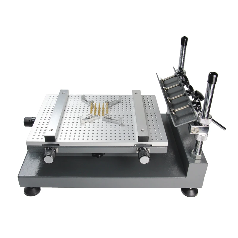 YXING เดสก์ท็อปคู่มือ LED PCB Solder Paste ลายฉลุหน้าจอเครื่องพิมพ์การพิมพ์ YX3040 สําหรับ PCB Smt Pick and Place สายการผลิต