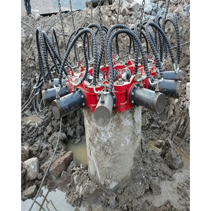 Round/Square Hydraulic Concrete Pile Cutter Adjustable Concrete Pile Breaking Machine Durable Pile Head Cutting Machine for Sale
