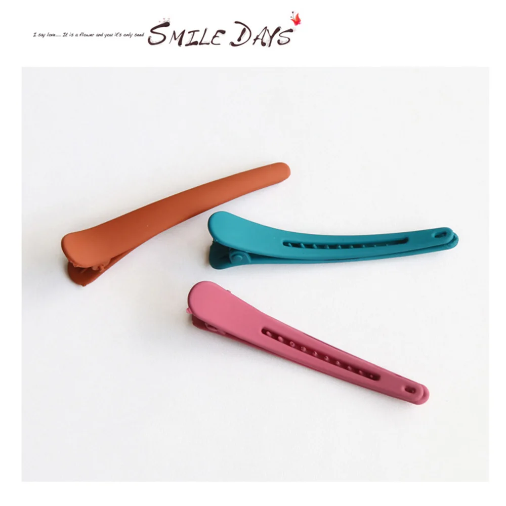 Cute Duckbill Hairpin Temperament Hair Clip Hairdressing Tip Clip DIY Women Hair Clips Matte Color Hair Accessories Styling Tool