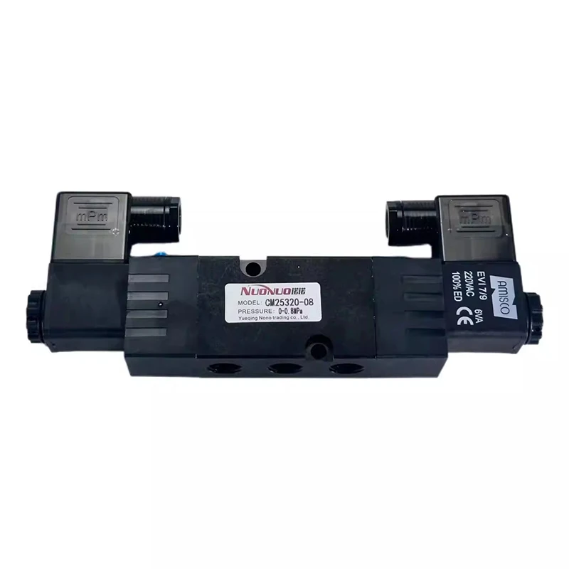 

CM25320-08 CM25320-10 2-позиционный 5-ходовой двухконтурный электрический пластинчатый распределительный клапан AC220V DC24V
