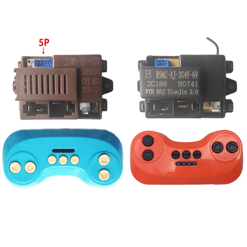 وحدة تحكم J2WB-5P-12V لسيارة كهربائية للأطفال مع بداية سلسة، أجزاء بديلة لاستقبال السيارة للأطفال