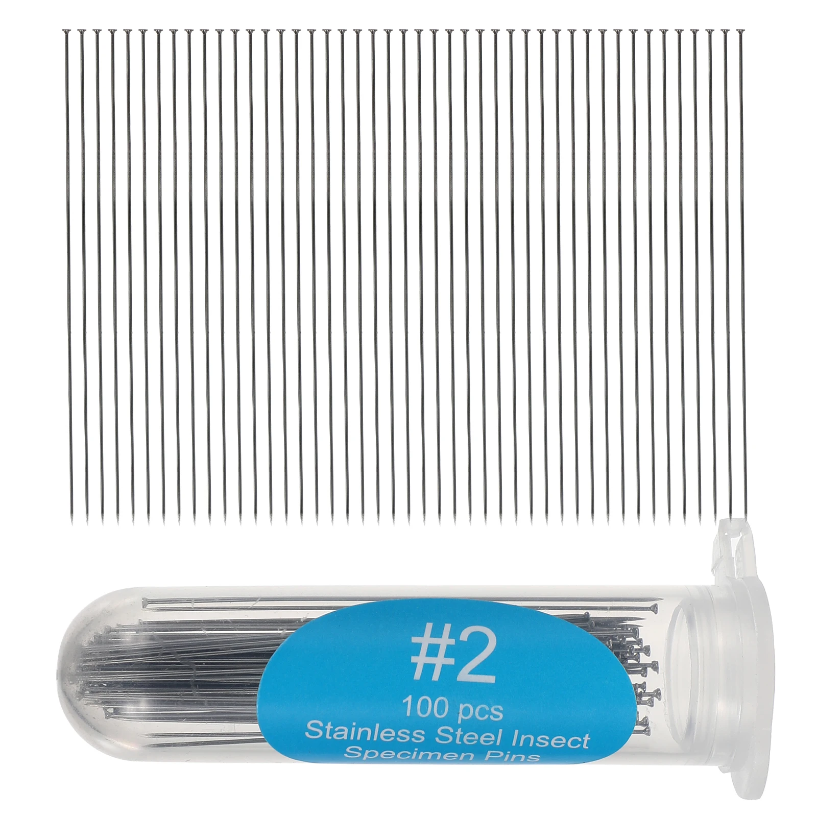 

100Pcs Stainless Steel Entomology Pin Premium Quality 40Mm Specimen Needle Collection Dissection Specimen Collector Scientific