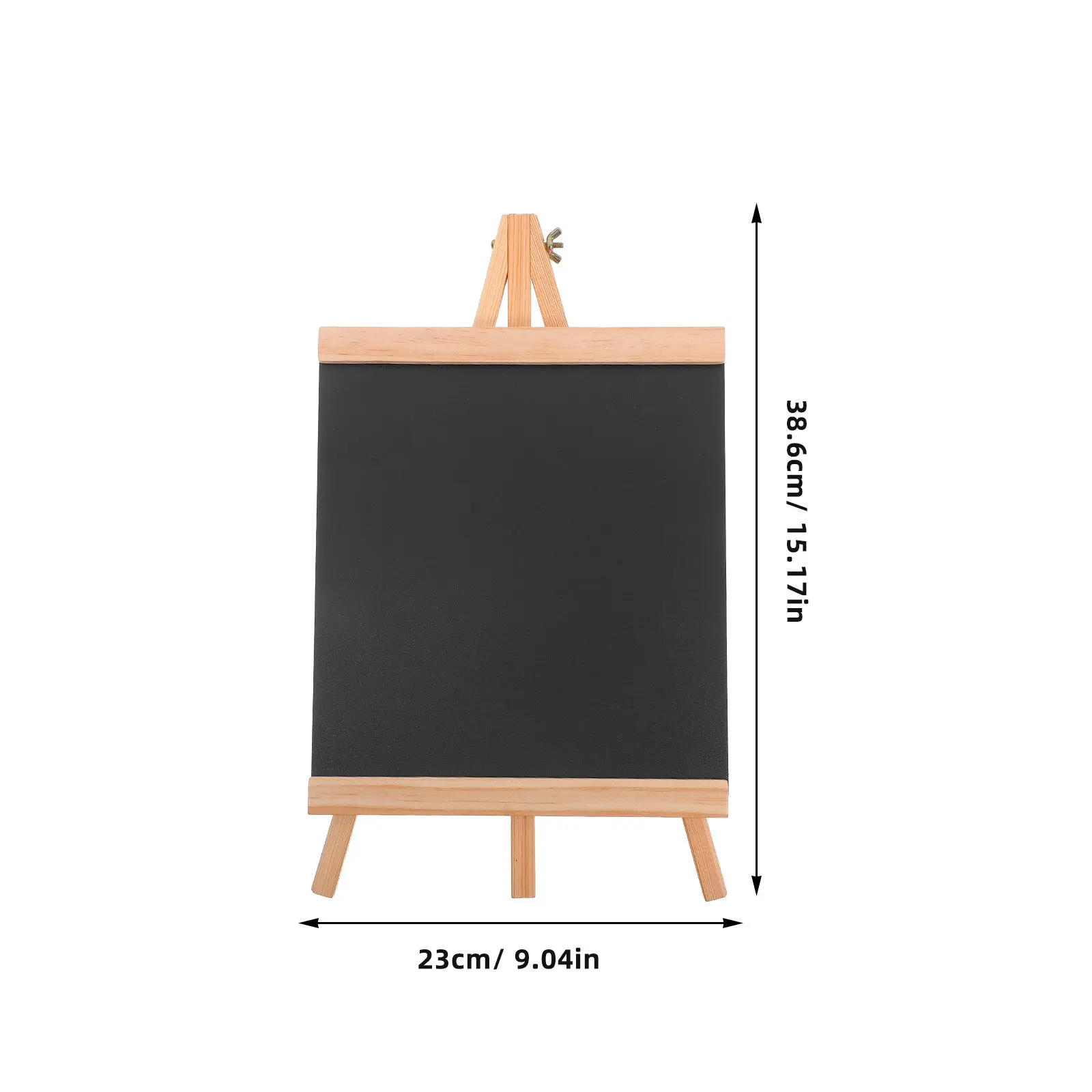 Wooden Chalkboard Menu Board 15x9 Inch Erasable Writing Surface Rustic Natural Finish A-Frame Easel Stand for Cafe Shop Home