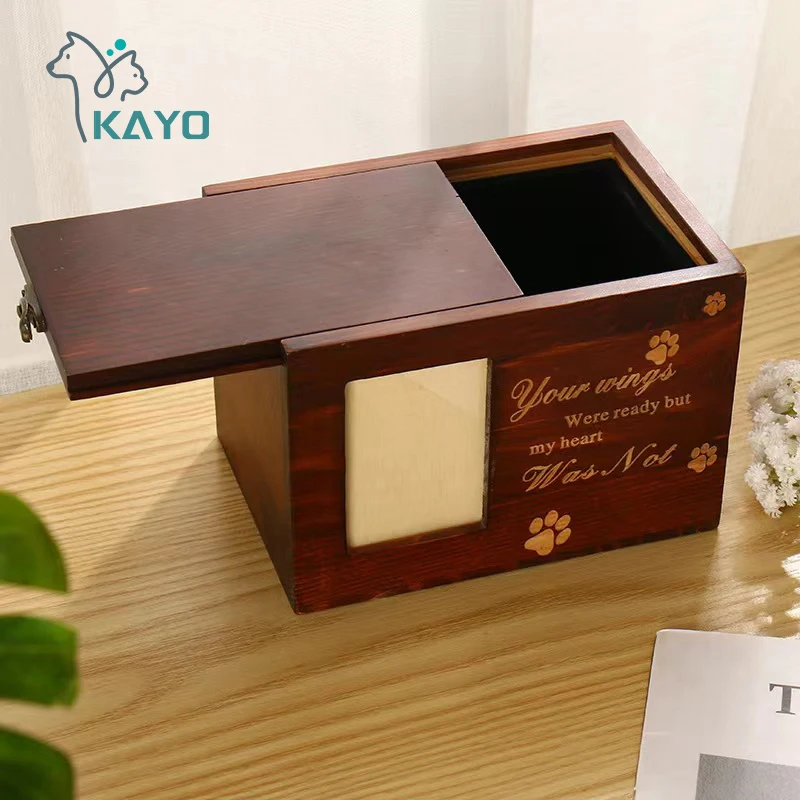 Handcrafted Pine Wood Pet Casket with Removable Lid Unique Memorial for Dogs and Cats Solid Wood Pet Urn