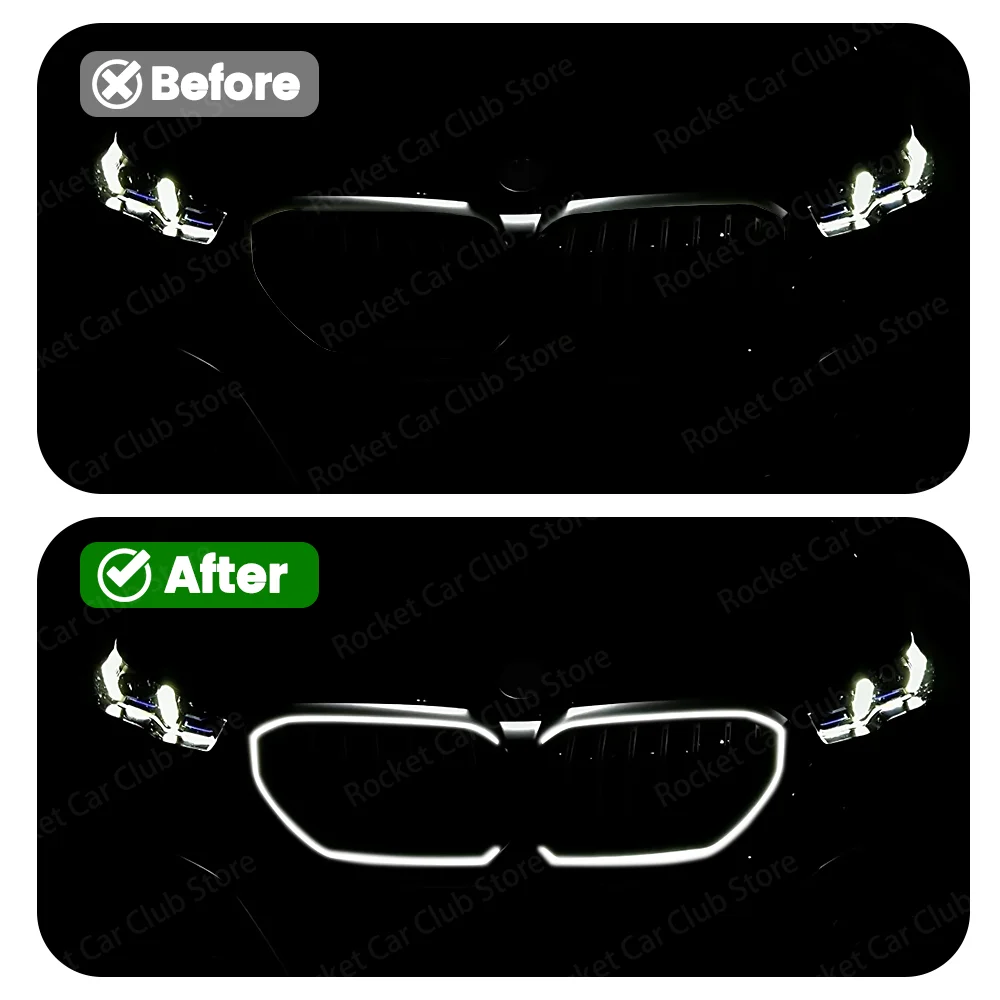 For BMW New 5 Series G60 G61 i5 Regular Style M Style Illuminated With Lamp Auto Parts LED Light New 5 Series Luminous Grille