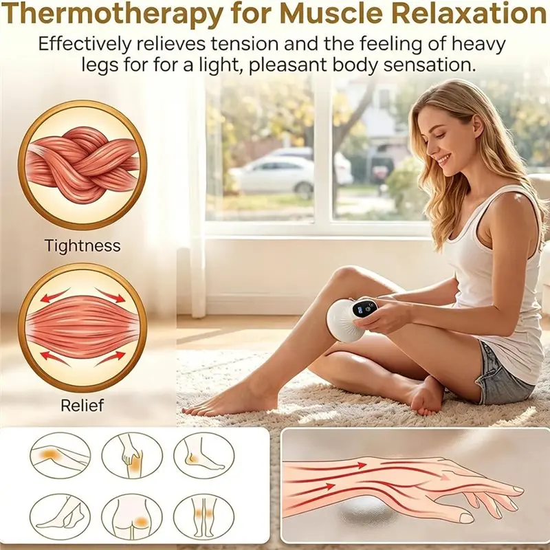 B01C-4-In-1 Electric Gua Sha Massager Rechargeable Lymphatic Drainage Massager With 9-Level Suction & Heat Therap