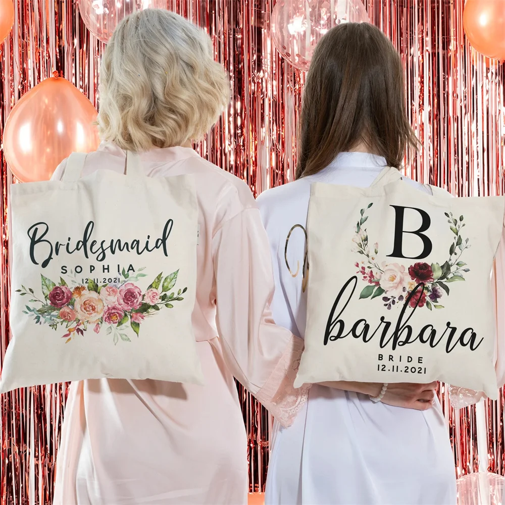 Personalized Tote Bag for Bachelorette Party Customized Bridesmaid Gift Bags Bride Maid of Honor Mother of the Bride Bridal Part