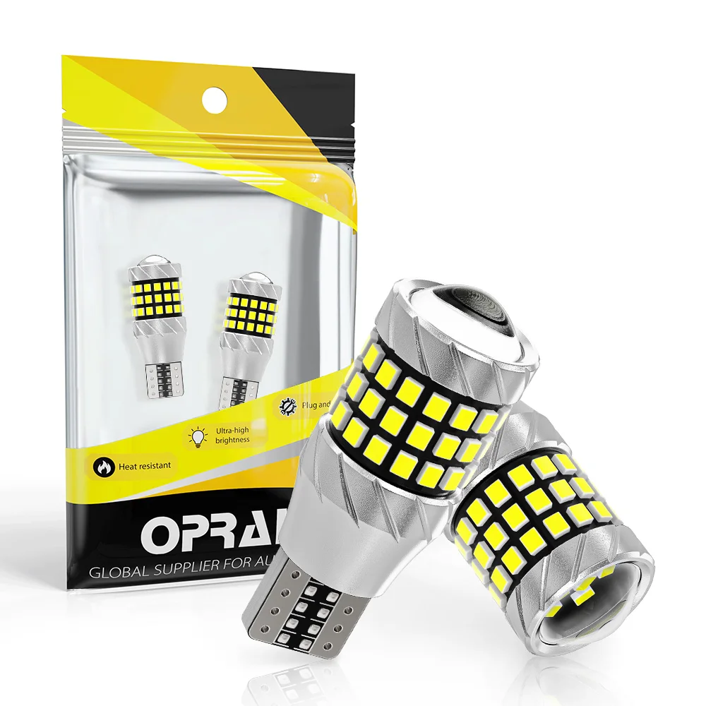 Oprah 2 قطع T15 W16W LED 921 سيارة شاحنة ضوء 12 فولت 24 فولت السوبر مشرق الذيل مصباح إشارة Led Canbus السيارات احتياطية عكس ضوء لمبة #1