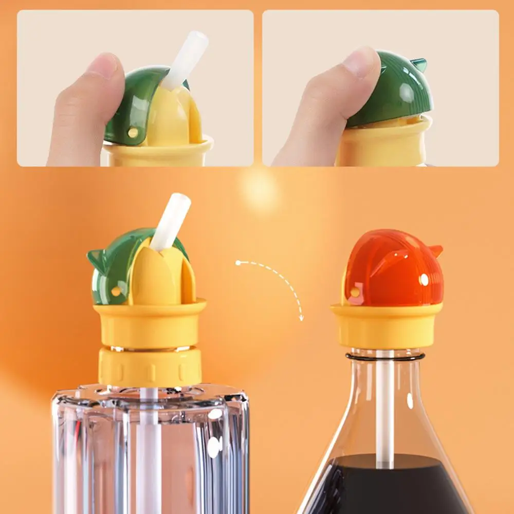 

Outdoor Bottle Cap Adapter Convenient Suction Nozzle Straw Anti Choking Straw Cat Shape Safe