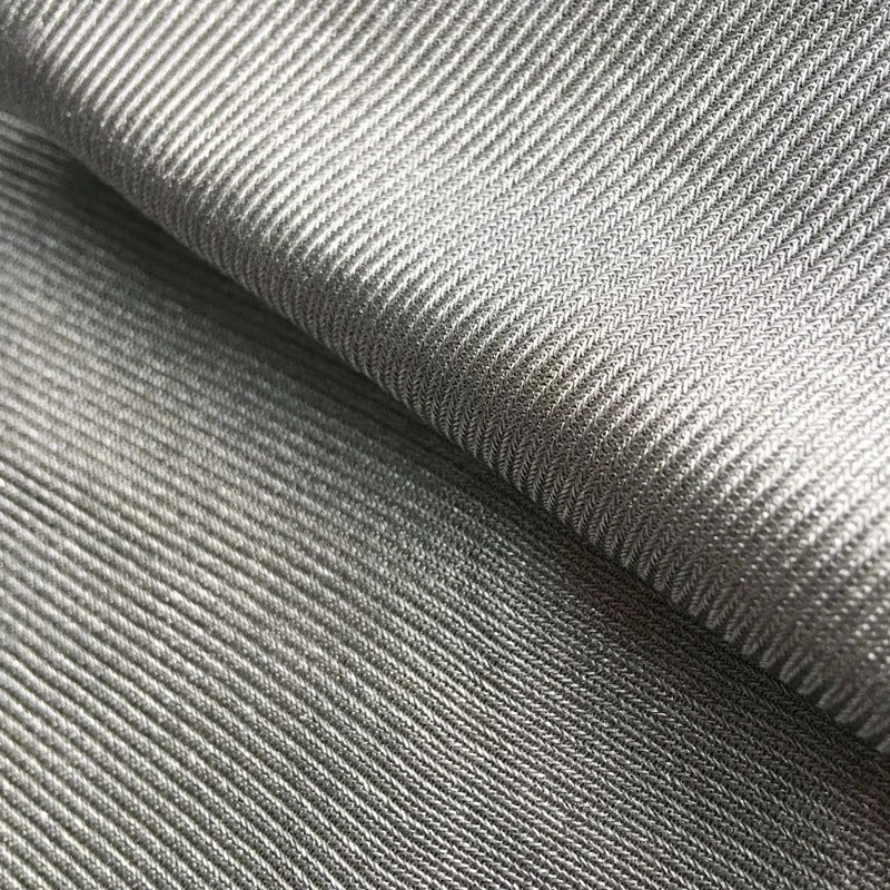 Genuine anti-radiation 100% silver fiber knitted fabric 5g communication Electromagnetic radiation shielding silver fiber cloth