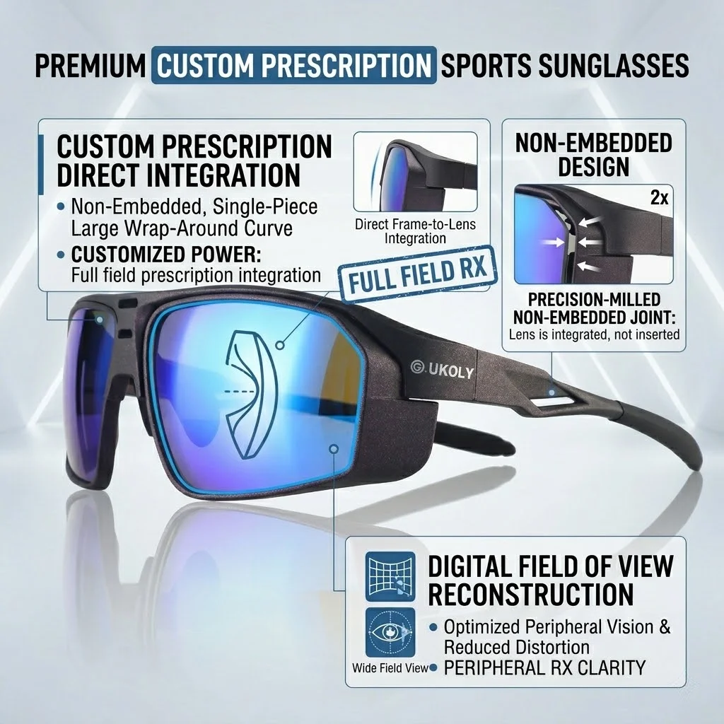 Custom Prescription Cycling Glasses Men Women Photochromic Sports Myopia Eyeglasses Integrated Large Curved Digital Visual Field