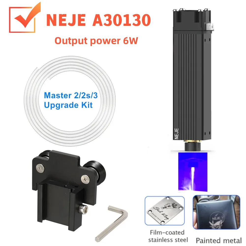 NEJE-módulo láser master 2/2s/3, láser azul de 450nm, punto comprimido, 6W, 10W, para máquina de corte, grabado láser CNC DIY