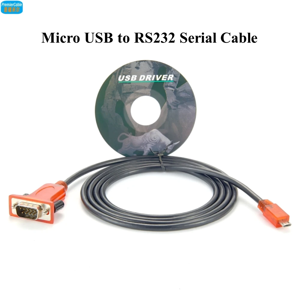 

Micro USB to DB9 rs232 Serial Cable Micro USB to 9Pin DB9 Male Converter Cable FTDI Chipset for Windows Mac OS Linux