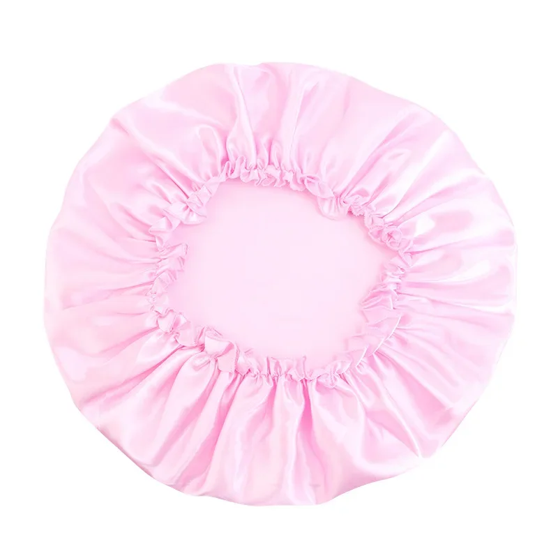 Waterproof Women Shower Cap Satin Beanie Hair Bonnet Bath Accessories Shampoo Multiple Shower Caps Bathroom Set Dust-proof