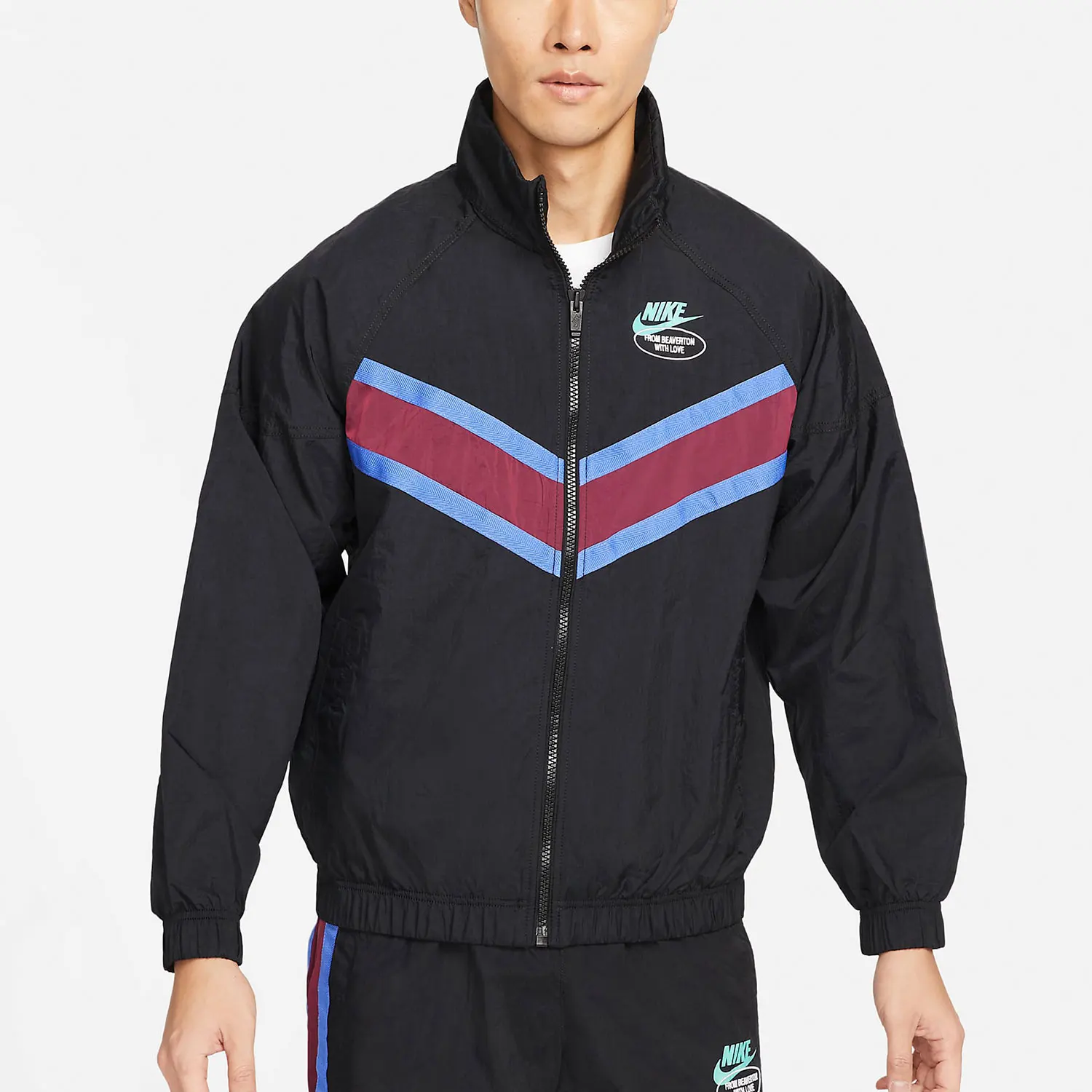 

Nike genuine Season's New Men's Woven Stand up Collar Sports Jacket DM5021-010