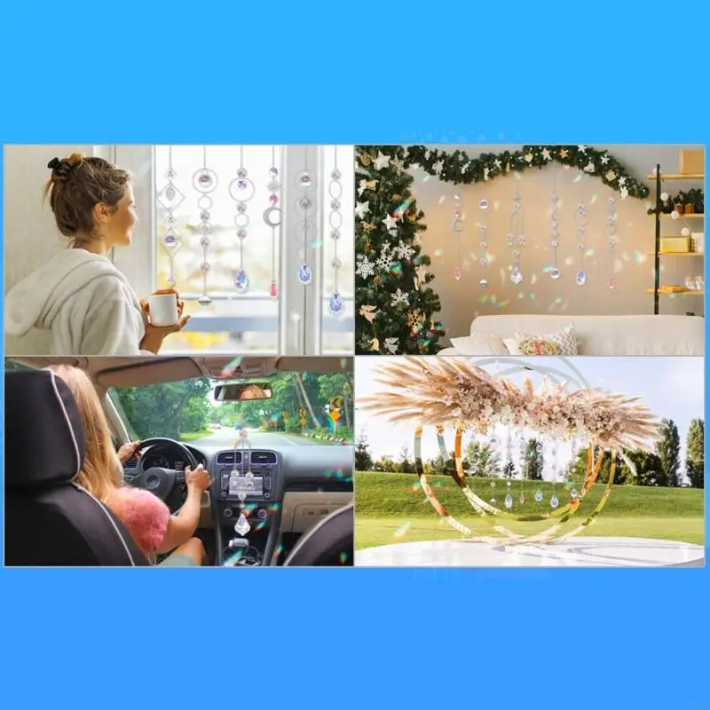 KX4B 200Pcs DIY Sun Catchers Making Set Craft DIY Suncatchers Making Set for Adult