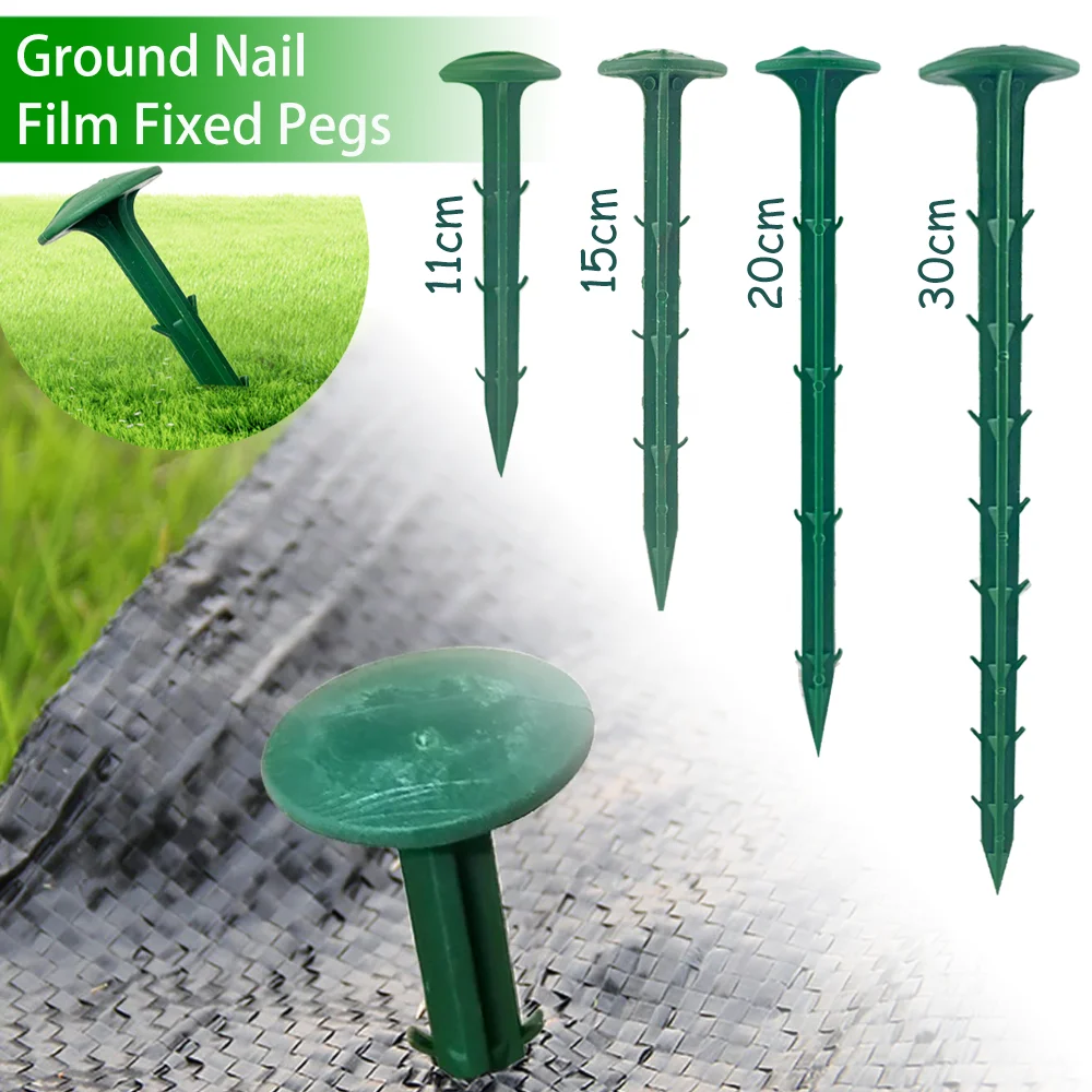

11/15/20/30cm Garden Landscaping Stakes Lawn Pins Pegs Garden Border Plastic Edging Anchoring Spikes for Outdoor Weed Barrier
