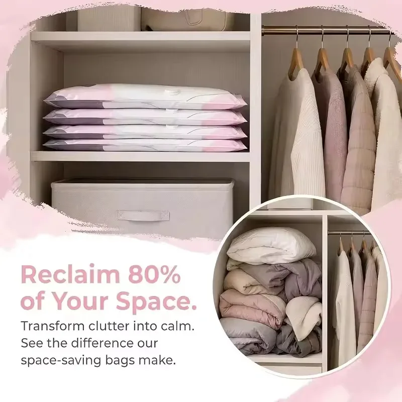 Transparent Vacuum Storage Bags for Clothes