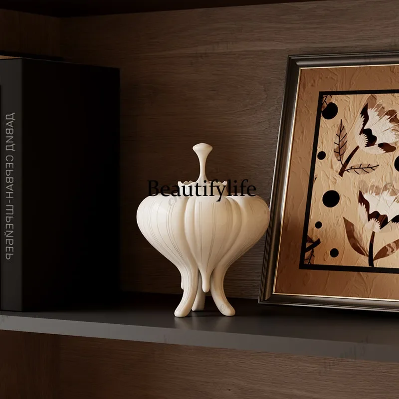 A4567High-end ceramic three-legged incense burner melon petal shape aromatherapy burner tea room light luxury decoration ornamen