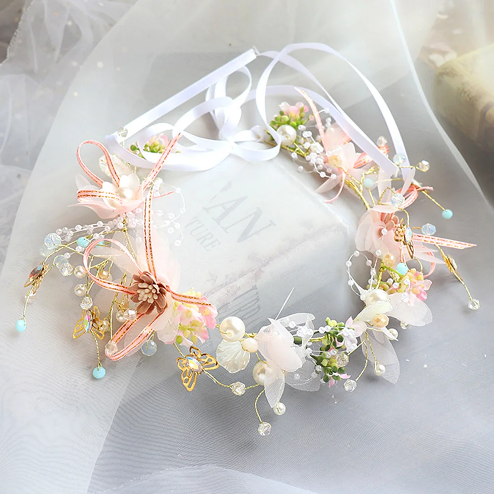 

Lightweight Beads Flower Headband Bridal Headdress Cloth Flower Wedding Hair Accessories Wedding Headpiece Bridal Headpiece
