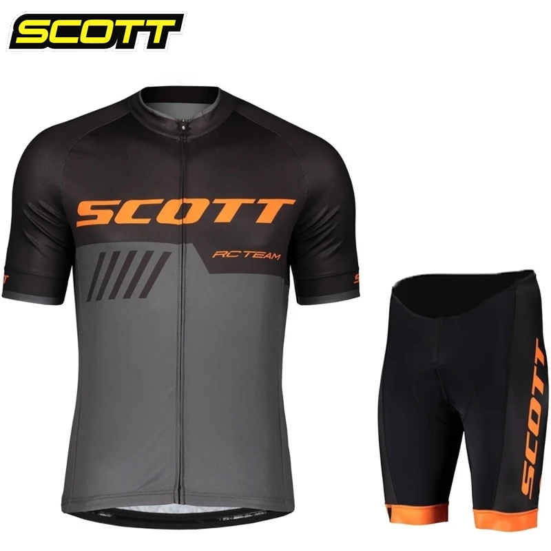 SCOTT Bike Men 2023 Summer Cycling Jersey Set Short Sleeve Mountain Uniform Ropa Ciclismo Cycling Maillot Cycling clothing Suit