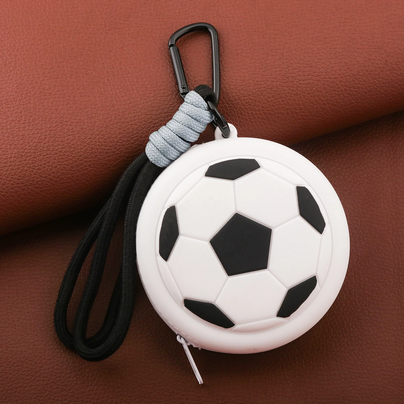Silicone Coin Purse Baseball Basketball Football Tennis Ball Mini Wallet Storage Pouch Keychain Pendant For Sports Fans