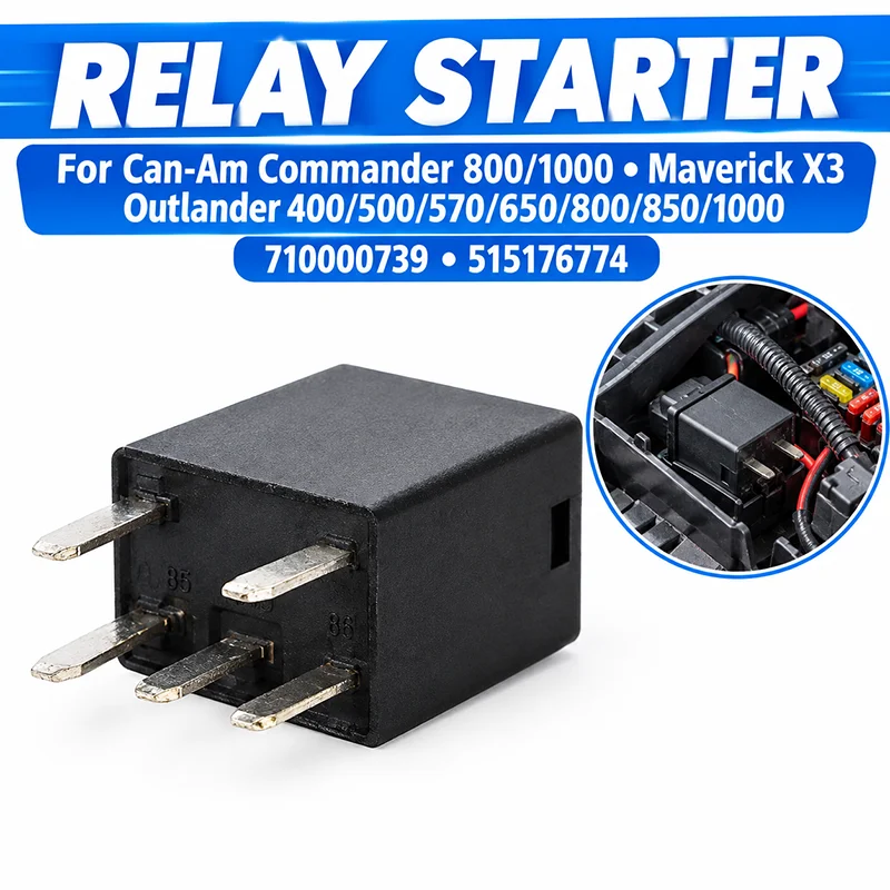 Relay Starter For Can Am Can-Am Commander 800 1000 Maverick X3 Outlander 400 500 570 650 800 850 1000 710000739 515176774