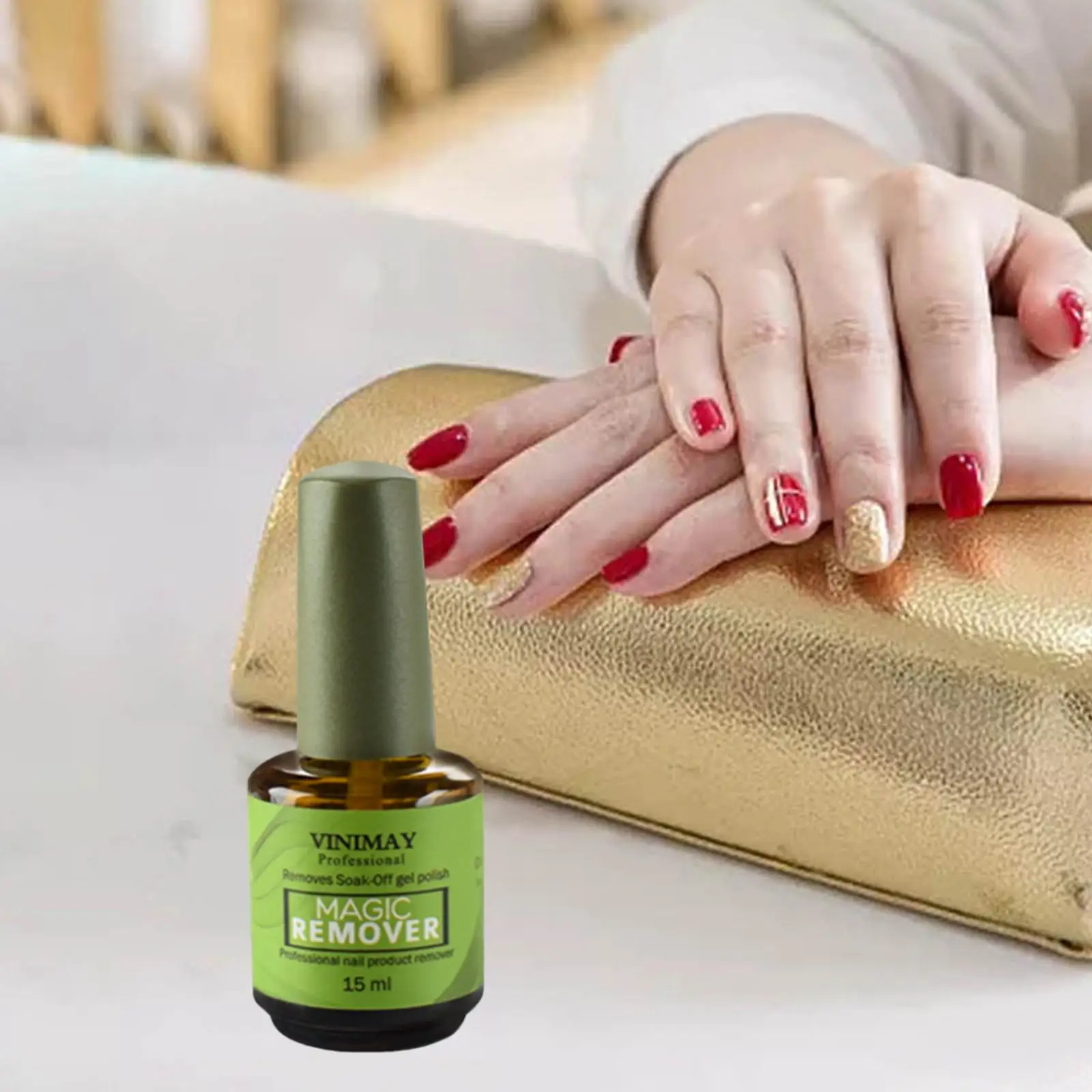 Dissolvant de vernis à ongles en gel, dissolvant de vernis à ongles professionnel élimine le vernis à ongles en gel à tremper en 3 à 5 minutes, facile à appliquer