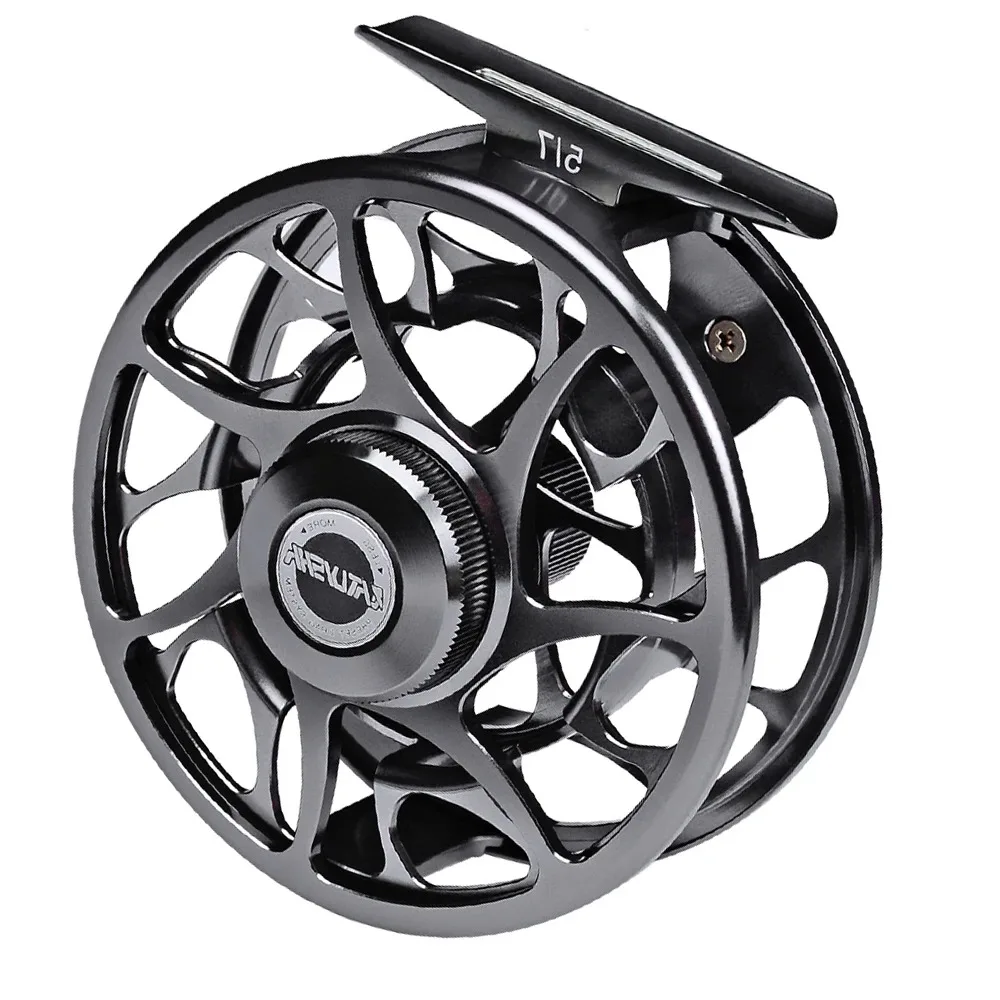 Fly Fishing Wheel 5/7 7/9 9/10 WT Fly Fishing Reel 3+1 BB CNC Machine Cut Large Arbor Die Casting Top Aluminum Large Fly Reels