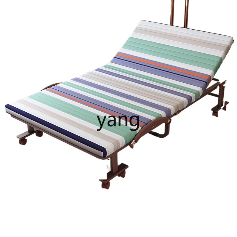 LH brown pad installation-free single folding bed office lunch break nap small space rest household hard bed