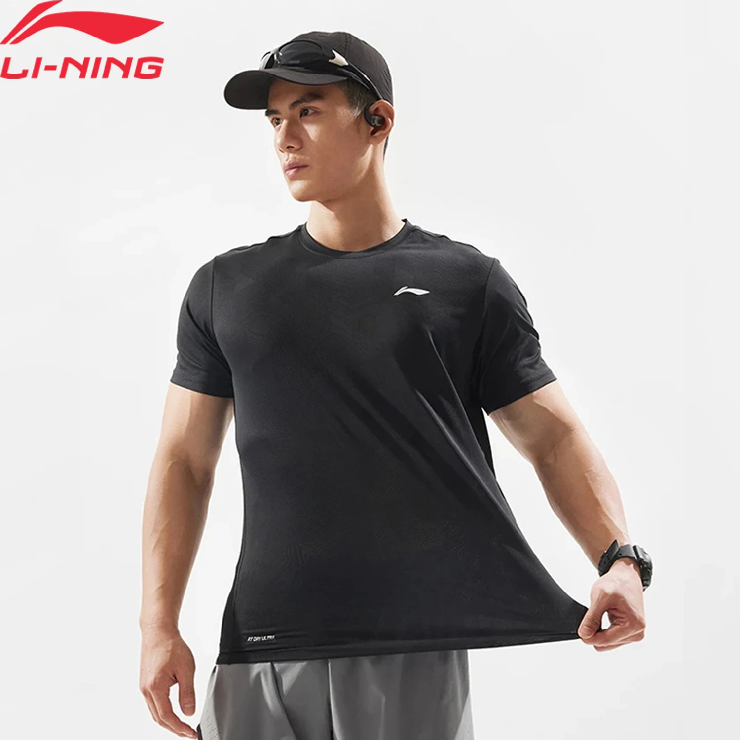 

Li-Ning Training Men T-shirt AT DRY ULTRA 90%Polyester 10%Spandex Regular Fit Comfortable LiNing Fitness Sweatshirts ATSV075