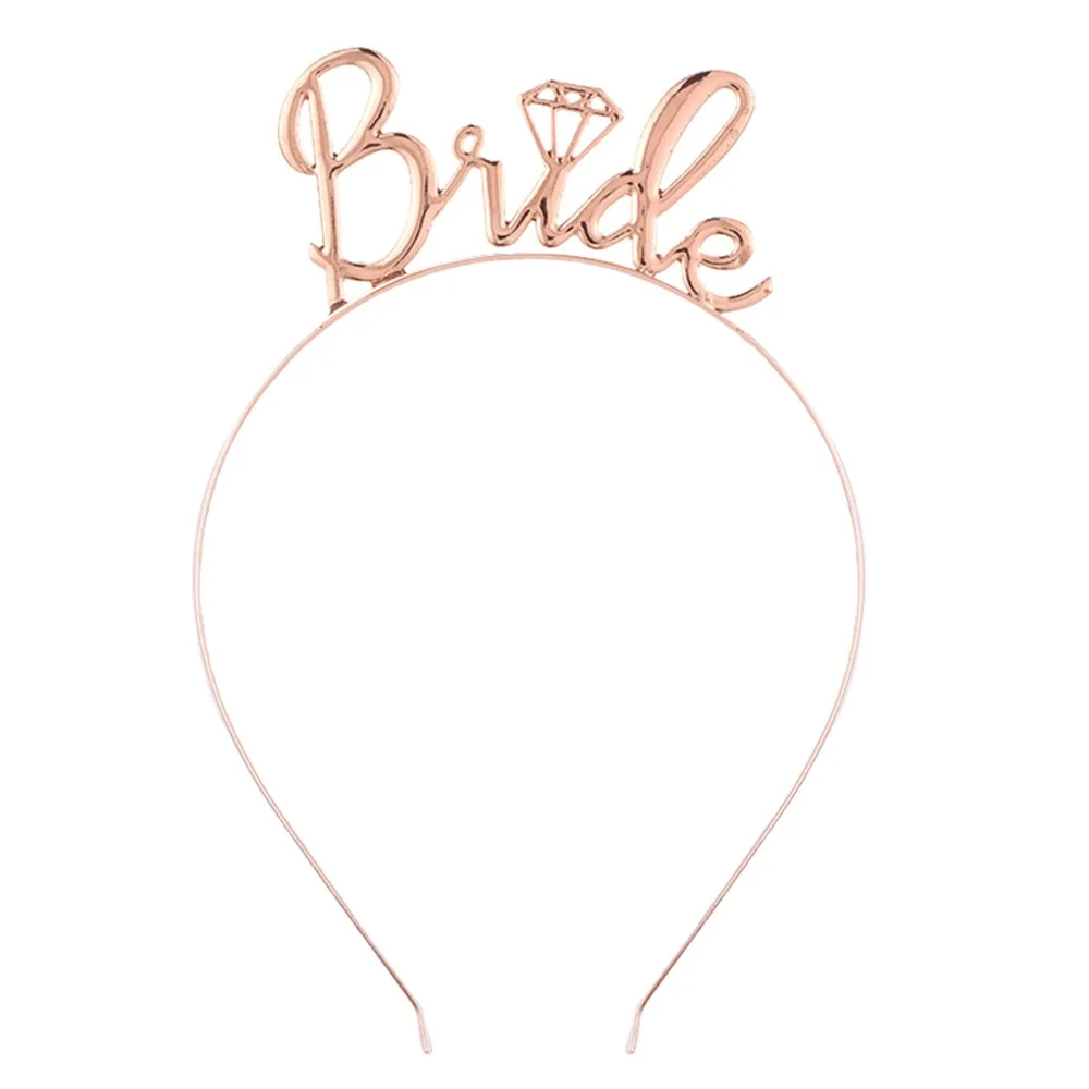 Set 13pcs Bachelorette Party Supplies Bride To Be and Team Bride Satin Sash Headband Veil for Bridal Shower Wedding Decorations - view 4