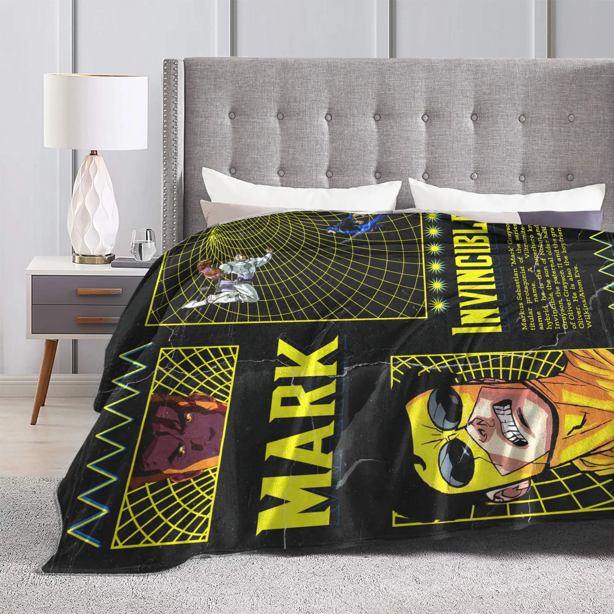 I-Invincible-S Plush Blanket Girls Boys  Flannel Throw Blanket For Living Room Warm Soft Custom Quality Bedspread Birthday Gift