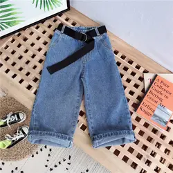 Girls Jeans 2024 Spring and Autumn New Korean Edition Children's Loose Casual Pants for Baby Outer Wear Pant