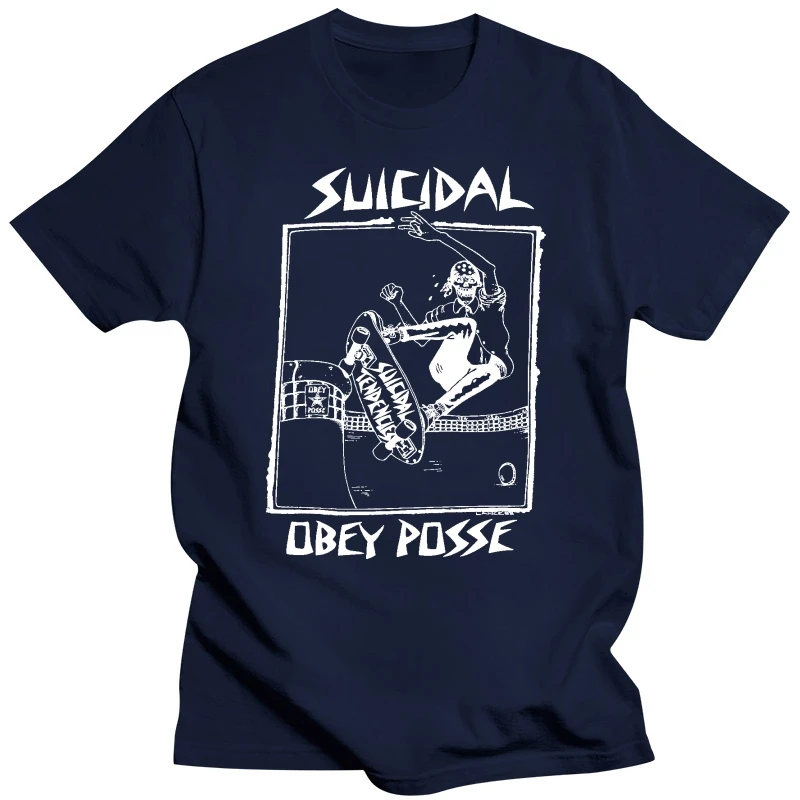 New Suicidal Tendencies Skate Board Punk Black Shirt (SML-2XL) badhabitmerch Comfortable t shirt Casual Short Sleeve Print