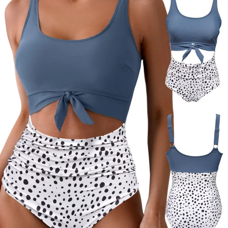 

Новый хит продаж: купальник-комбинезон с цветными блоками, принтом, эффектом мятой ткани и вырезами, на бретельках-завязках