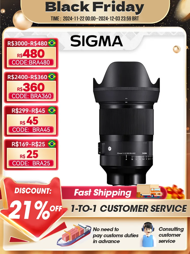 Sigma 35MM F1.2 Art DG DN Full Frame Wide Angle Pixed Large Aperture Mirrorless Camera Lens For Sony A7 A7R A7SIII IV