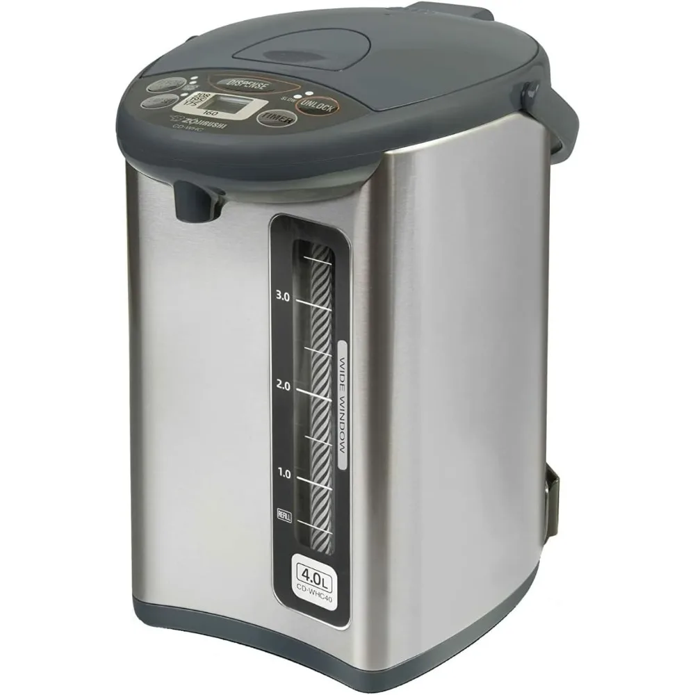 Water Boiler and Warmer, 135 oz, Stainless Gray