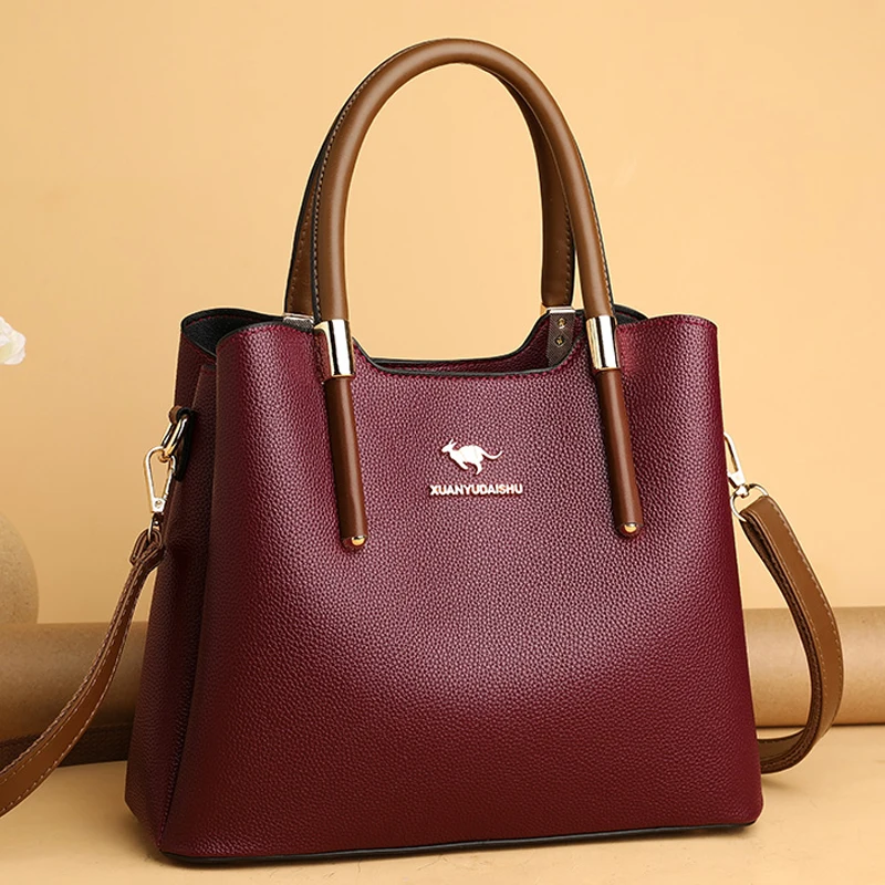 2024 NEW Luxury Handbag Women PU Leather Bags Women\'s Shoulder Bags Female Messenger Bag Large Capacity Ladies Casual Tote Bag