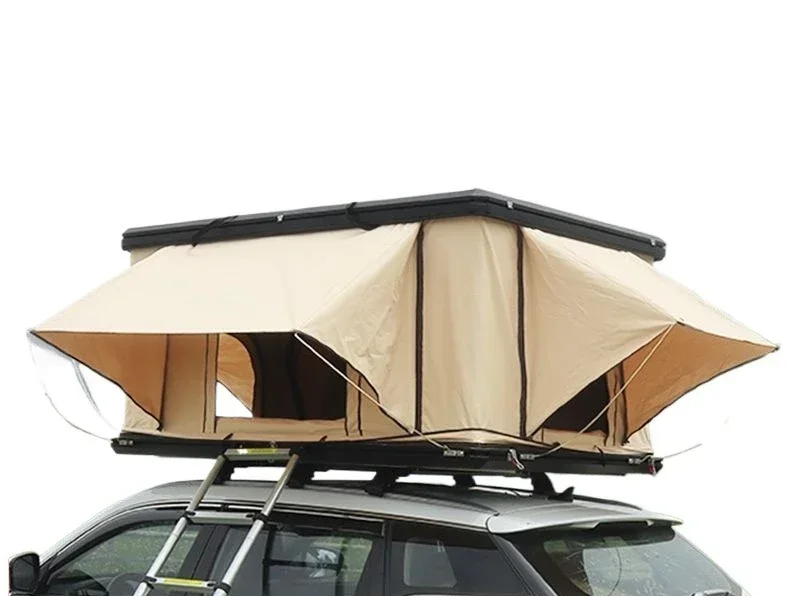 Automobile aluminum alloy roof tent hardtop SUV automatic load sunroof in and out universal rainproof thickened