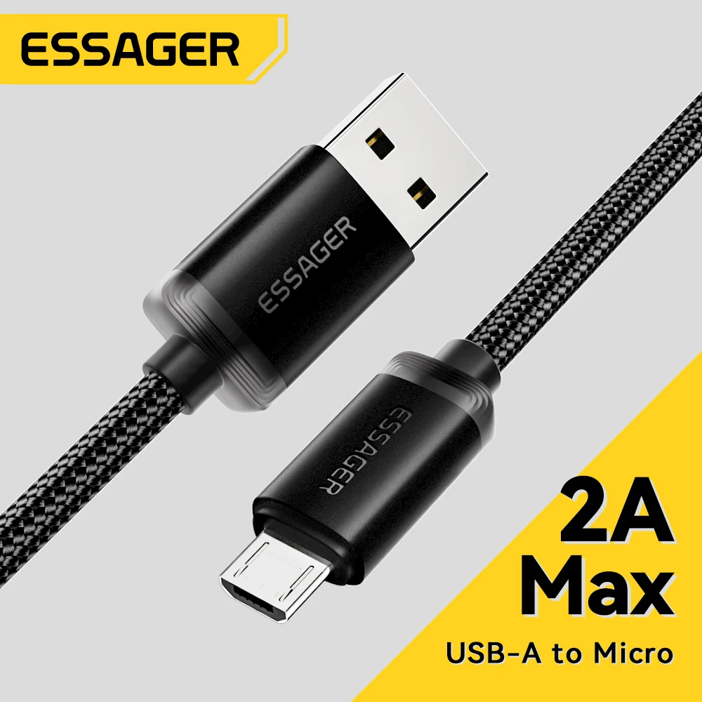 Essager Micro USB Cable Fast Charging Data Cable For Xiaomi Realme Huawei OPPO Samsung Mobile Phone Charger Cord  USB Micro Wire