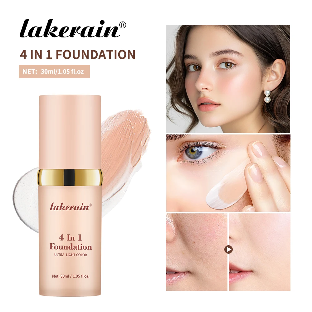 

Color Changing Foundation 4 In 1 Moisturizer Longwearing Waterproof Concealer Even Skin Toning Sunscreen Spf 30 Whitening Makeup