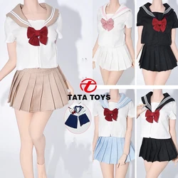 1/6 Scale female clothes JK school uniform bow-knot shirt Pleated skirt suit fit 12 inch Tbleague S10 S34 S35 S12 body model