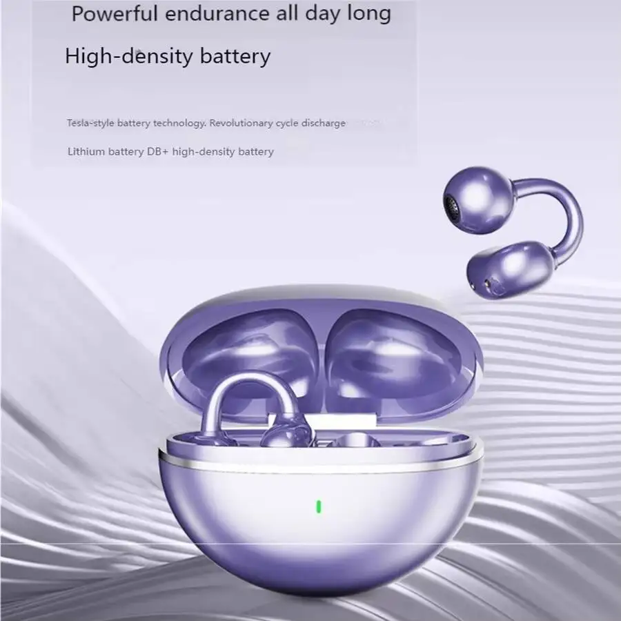 

Ear-Clip Wireless Jewelry Earphones Ornament Earring Design HiFi Sound Long Endurance Bluetooth5.4 Free Clips Earbuds Girl Gift