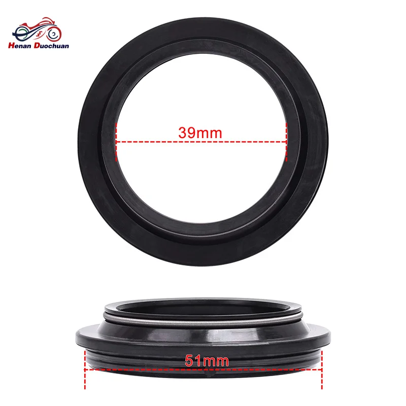 Motorcycle Front Fork Oil Dust Seal 39x51x8 for Honda VT400 VT600 NV400 NV600 Yamaha FZ750 Kawasaki W650 W800 ZR550 Suzuki DR200 view 2