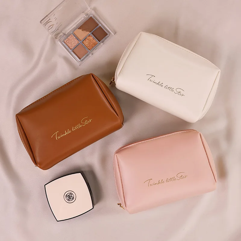 حقيبة تخزين عصرية حقيبة مكياج صغيرة محمولة من البولي يوريثان حقيبة مستحضرات تجميل صغيرة جديدة مغلف أحمر مجوهرات حقيبة تخزين رائعة صغيرة #1