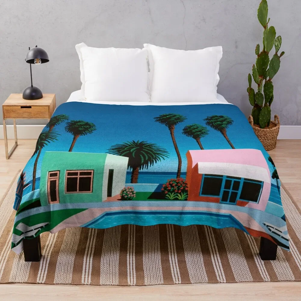 Hiroshi Nagai Vaporwave Throw Blanket wednesday Sofa Blankets