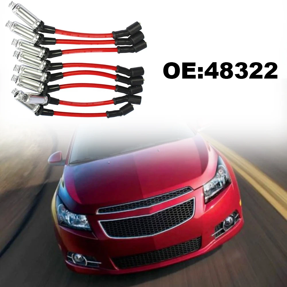Ersatzkit für Auto-Zündkabel, Hochspannungskabel, abriebfeste Isolierung, kompatibel mit mehreren Modellen